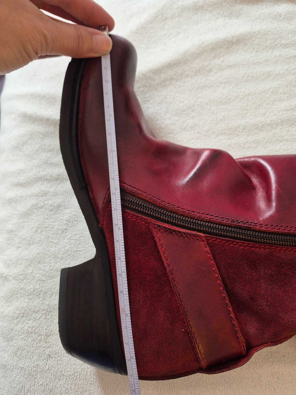 New Women’s Fly London Red Leather and Suede Boots - Picture 11 of 13